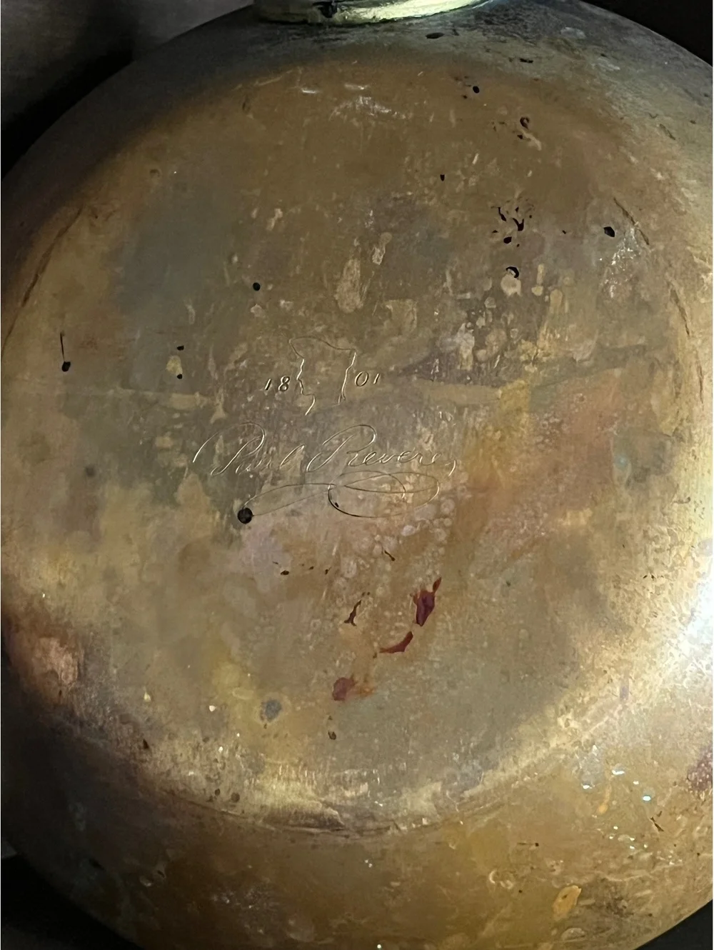 Antique Copper Frying Pan with Brass Handle,